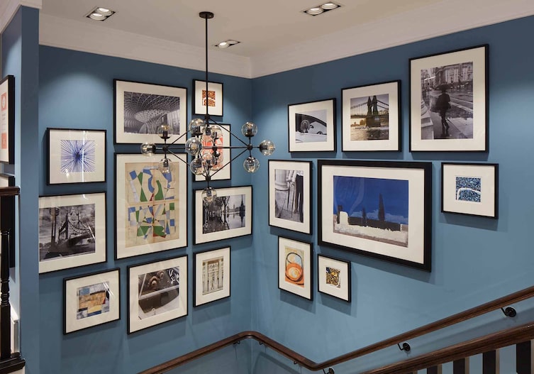 Bilderwand, Fotowand, Treppenhaus, Galerie, Wohnidee