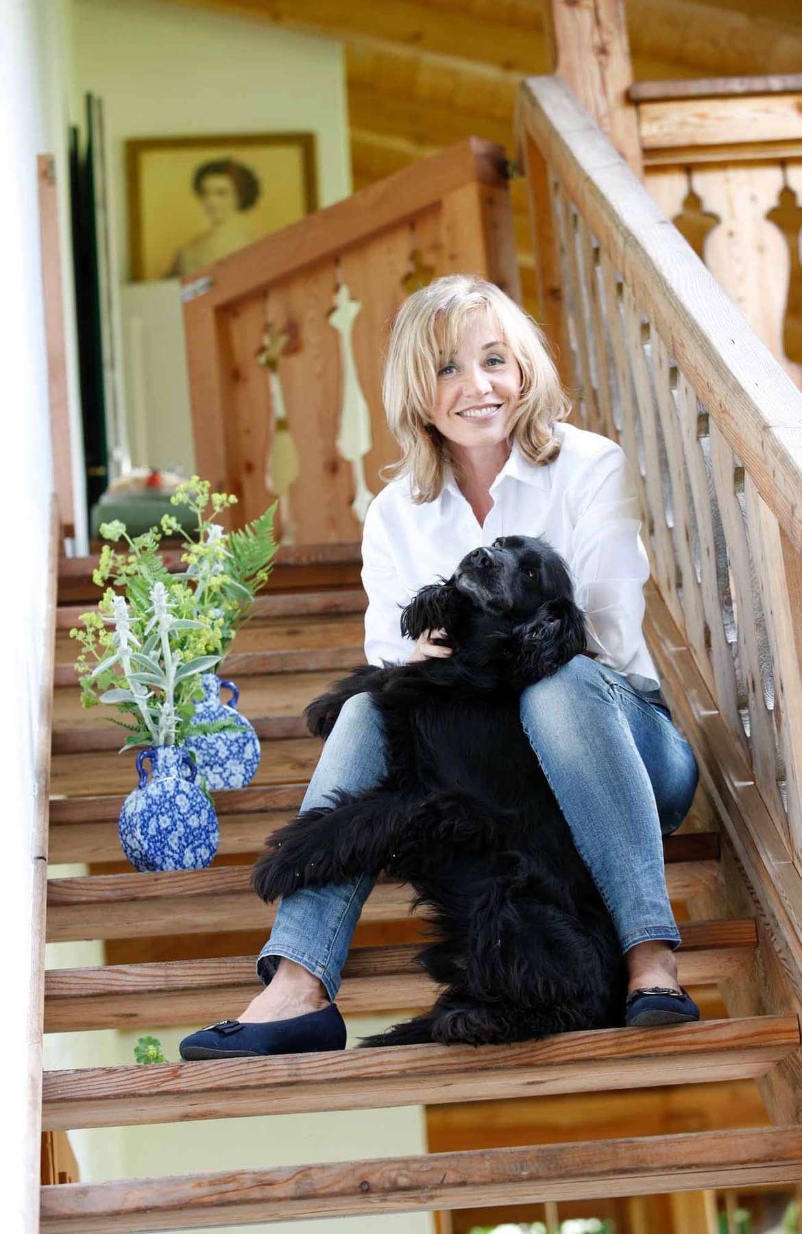 Hund, Dame, Hausbesuch, Wohnen